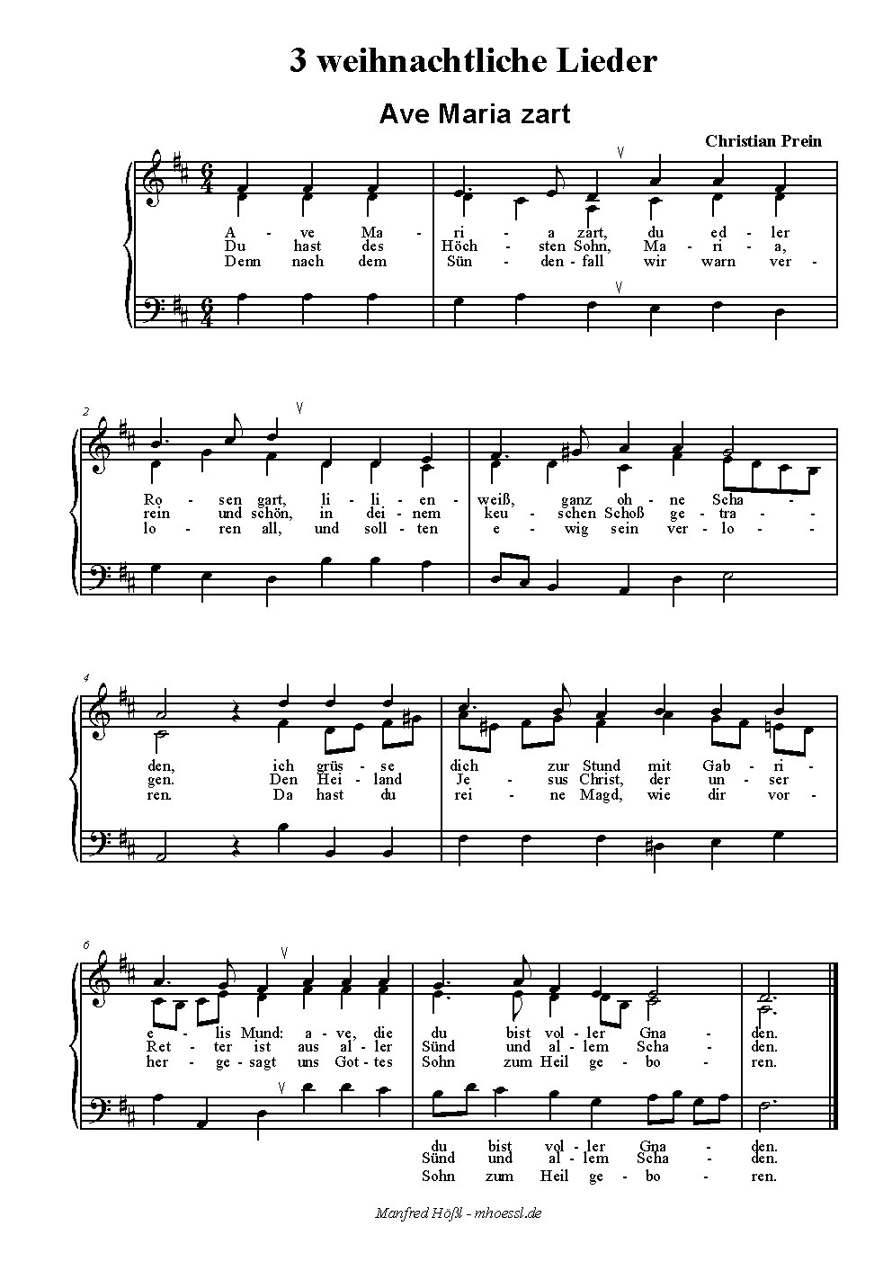 3 Weihnachtliche Lieder