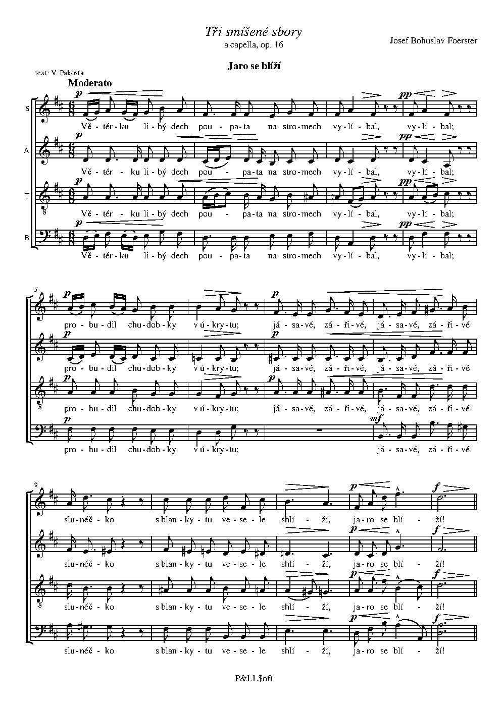 3 smíšené sbory op. 16
