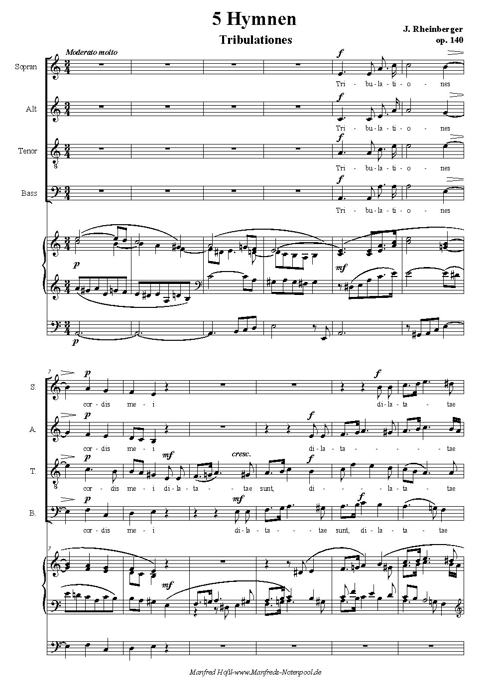 5 Hymnen op. 140 - Choir Script PDF Thumbnail