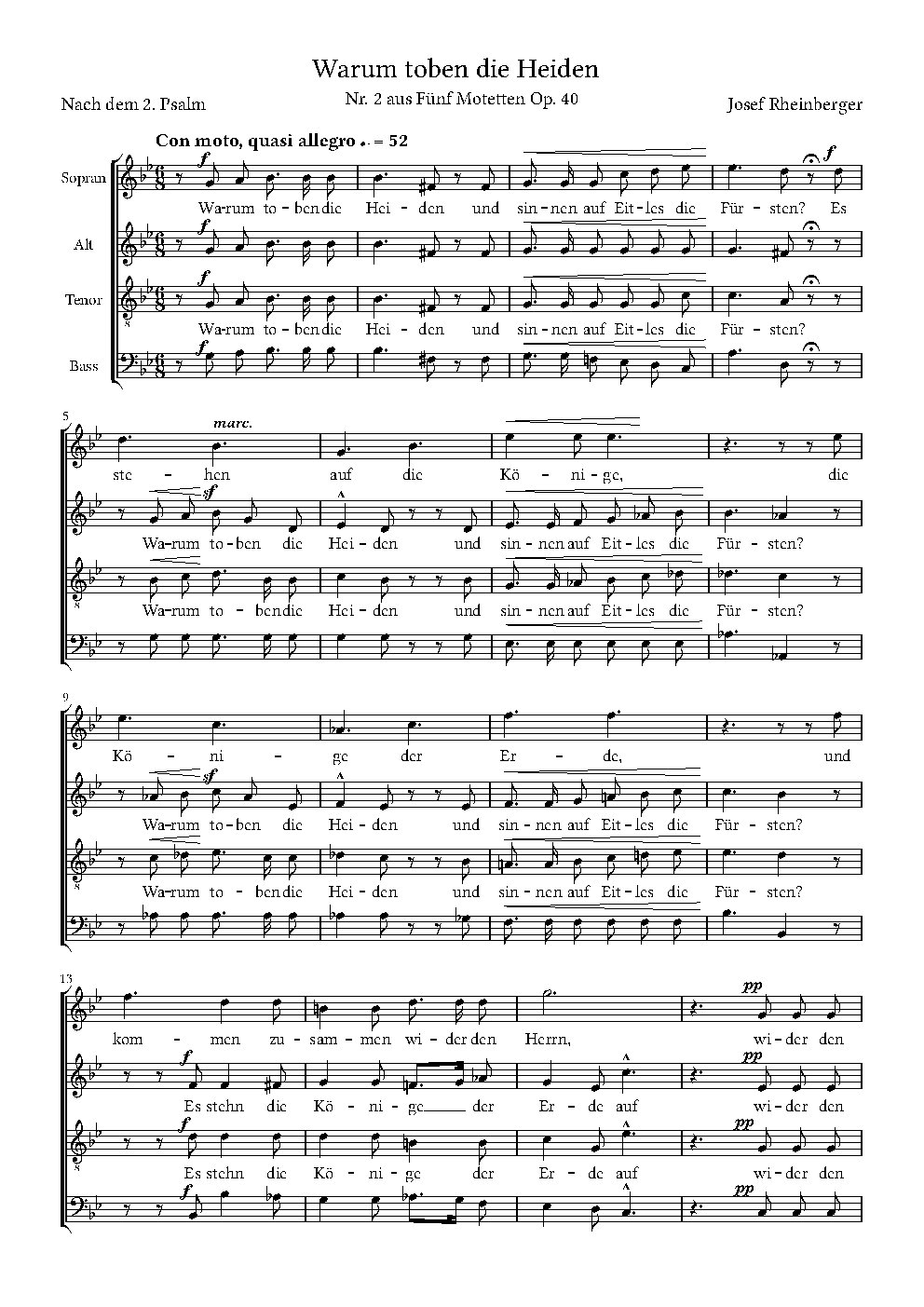 5 Motetten op. 40