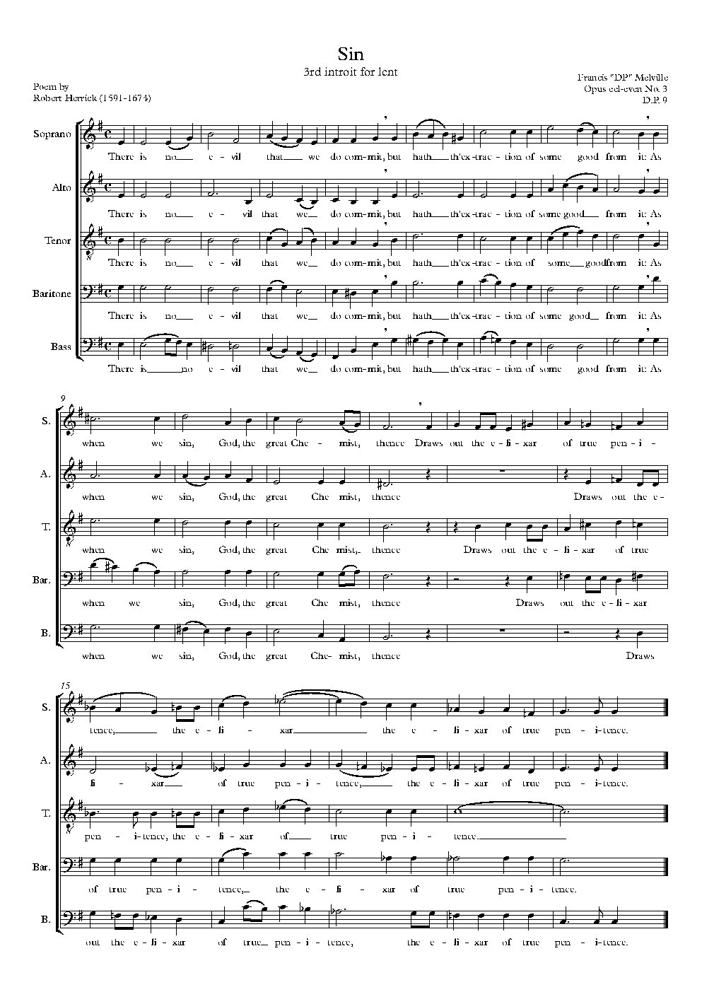 3rd Introit for Lent (Sin)