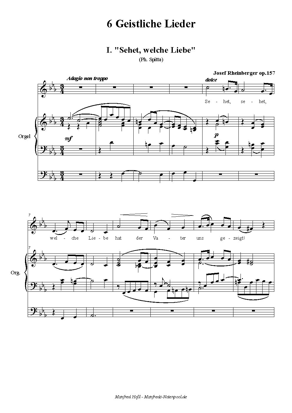 6 Religiöse Gesänge, Op. 157