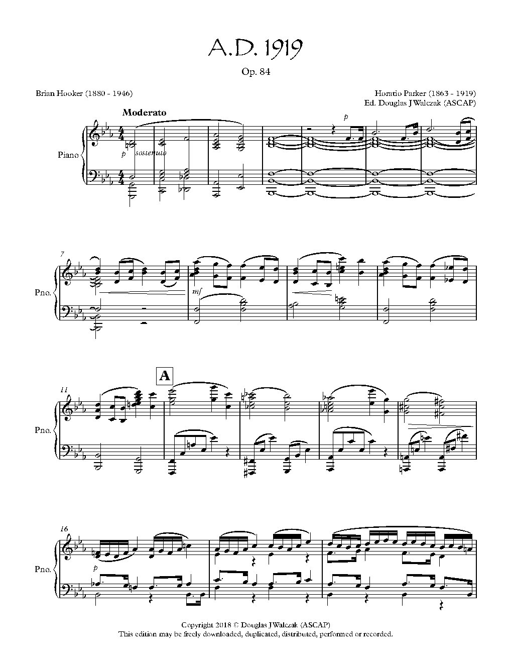 A.D. 1919 - Choir Script PDF Thumbnail