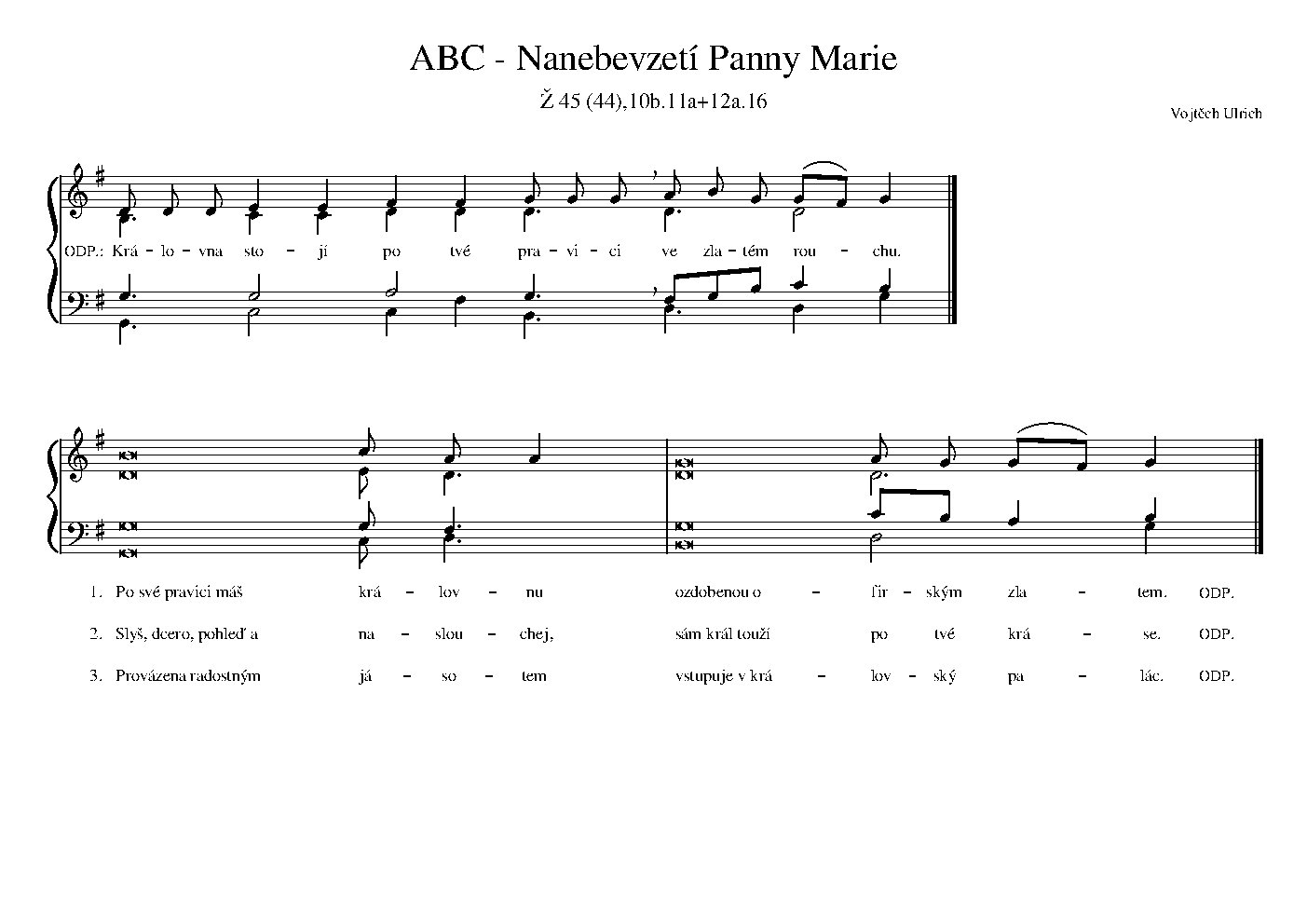 ABC - Nanebevzetí Panny Marie