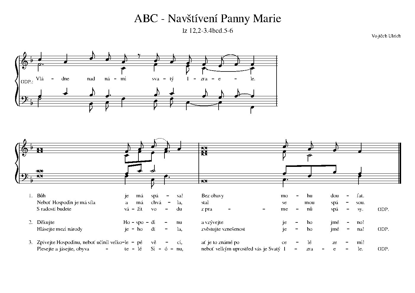 ABC - Navštívení Panny Marie - Choir Script PDF Thumbnail