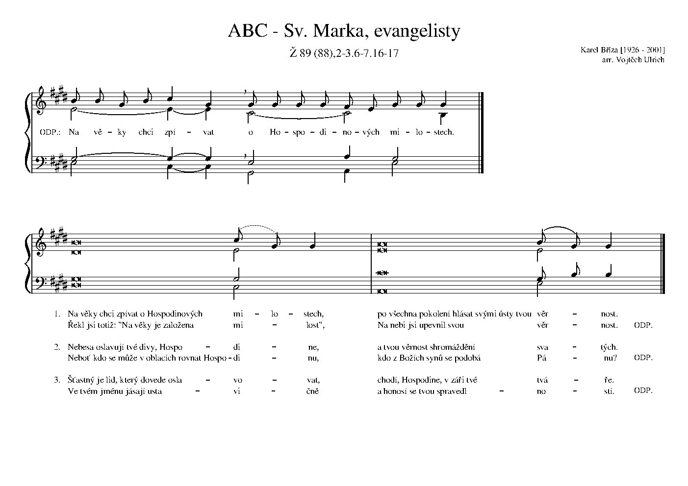 ABC - Sv. Marka - Choir Script PDF Thumbnail