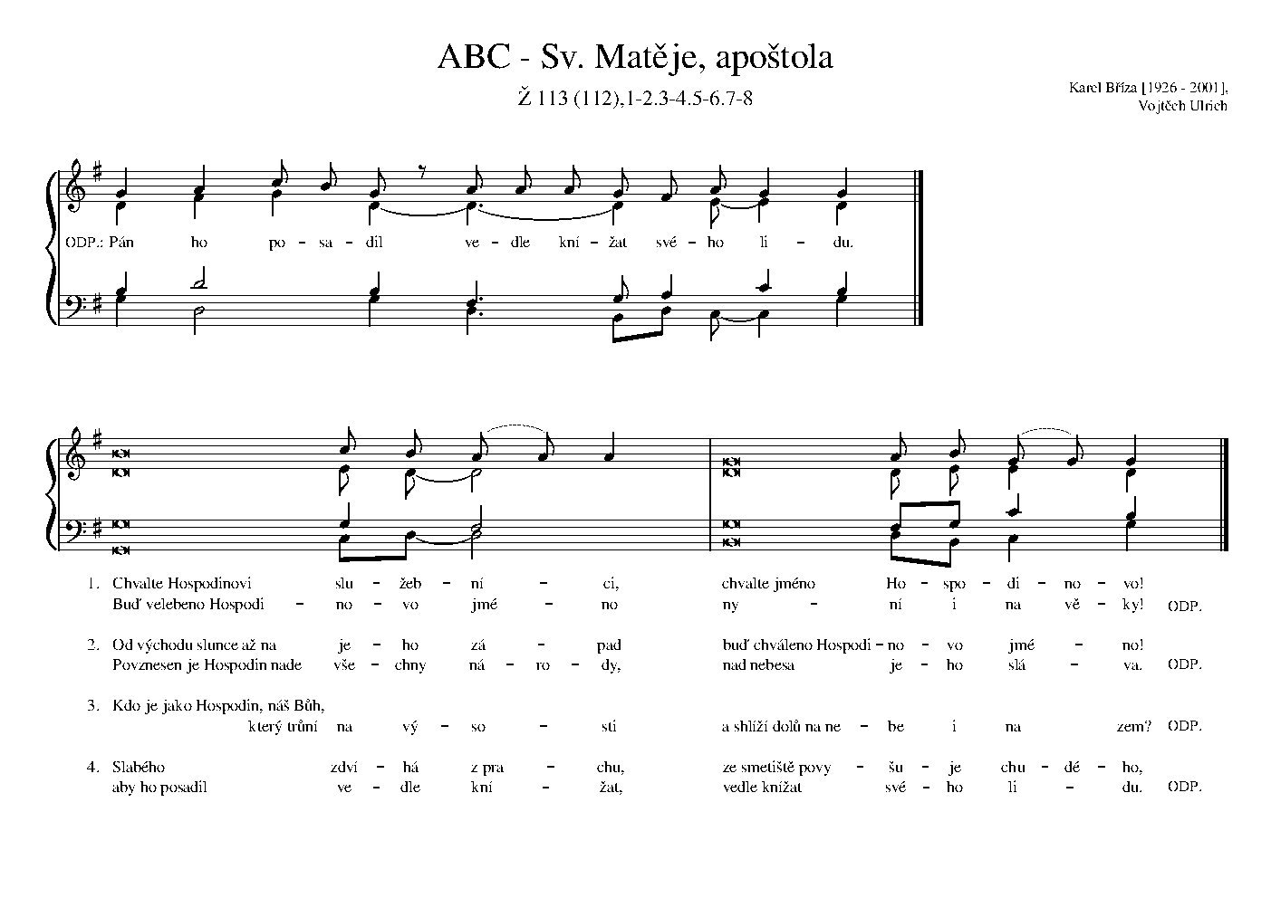 ABC - Sv. Matěje, apoštola