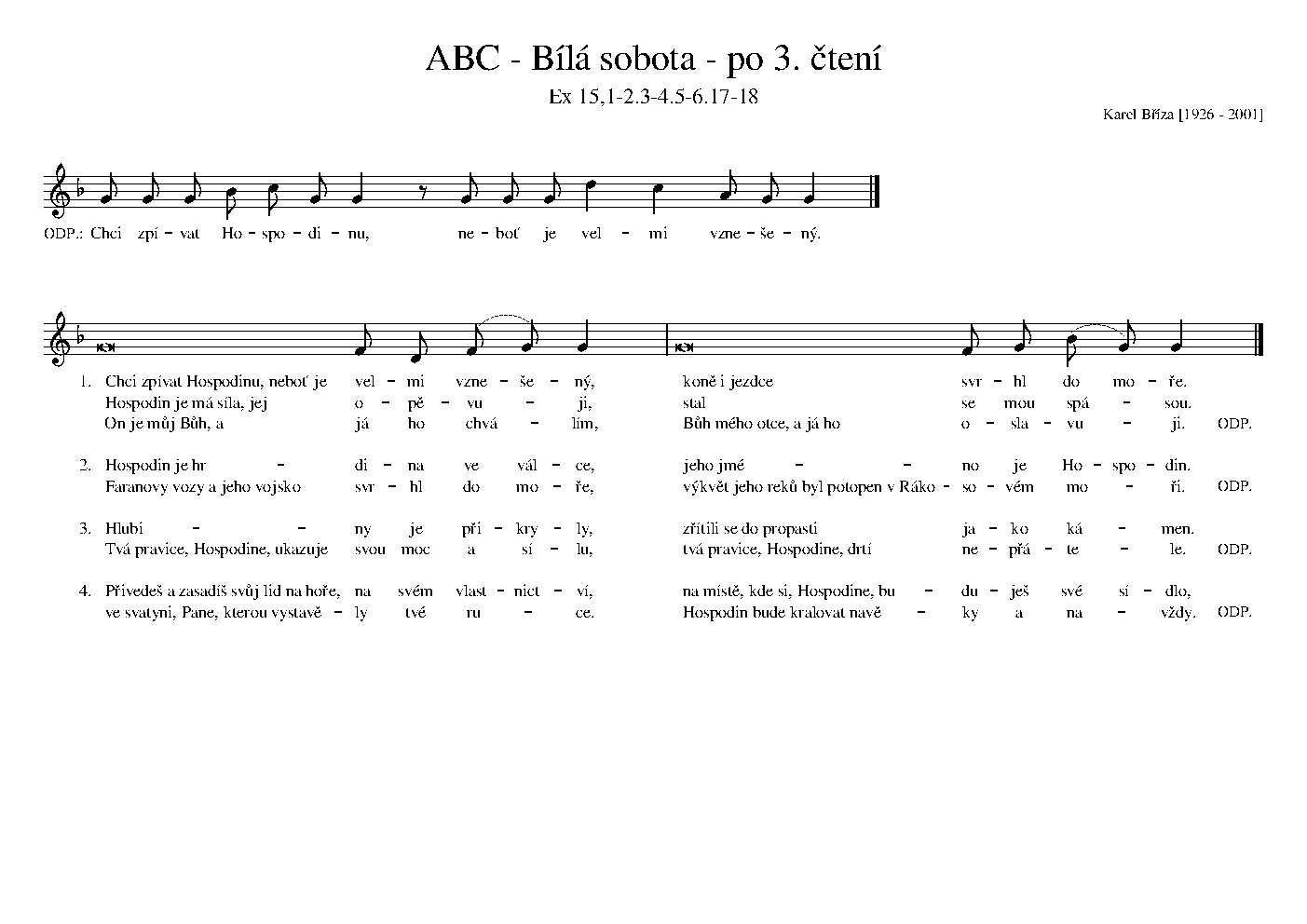 ABC - Bílá sobota - po 3. čtení