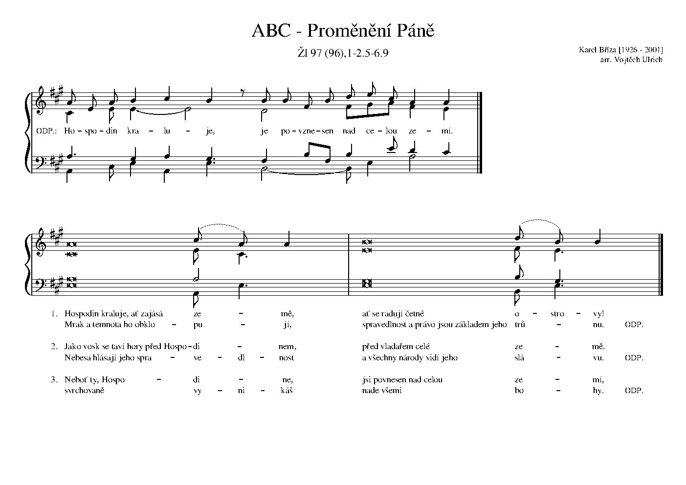 ABC - Proměnění Páně - Choir Script PDF Thumbnail