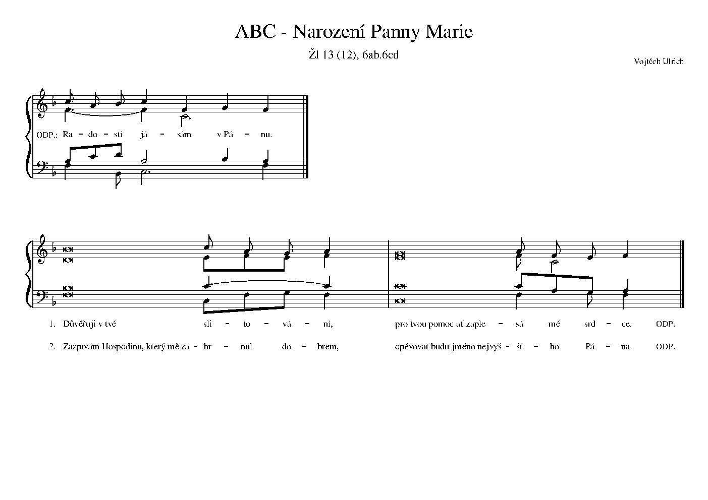 ABC - Narození Panny Marie