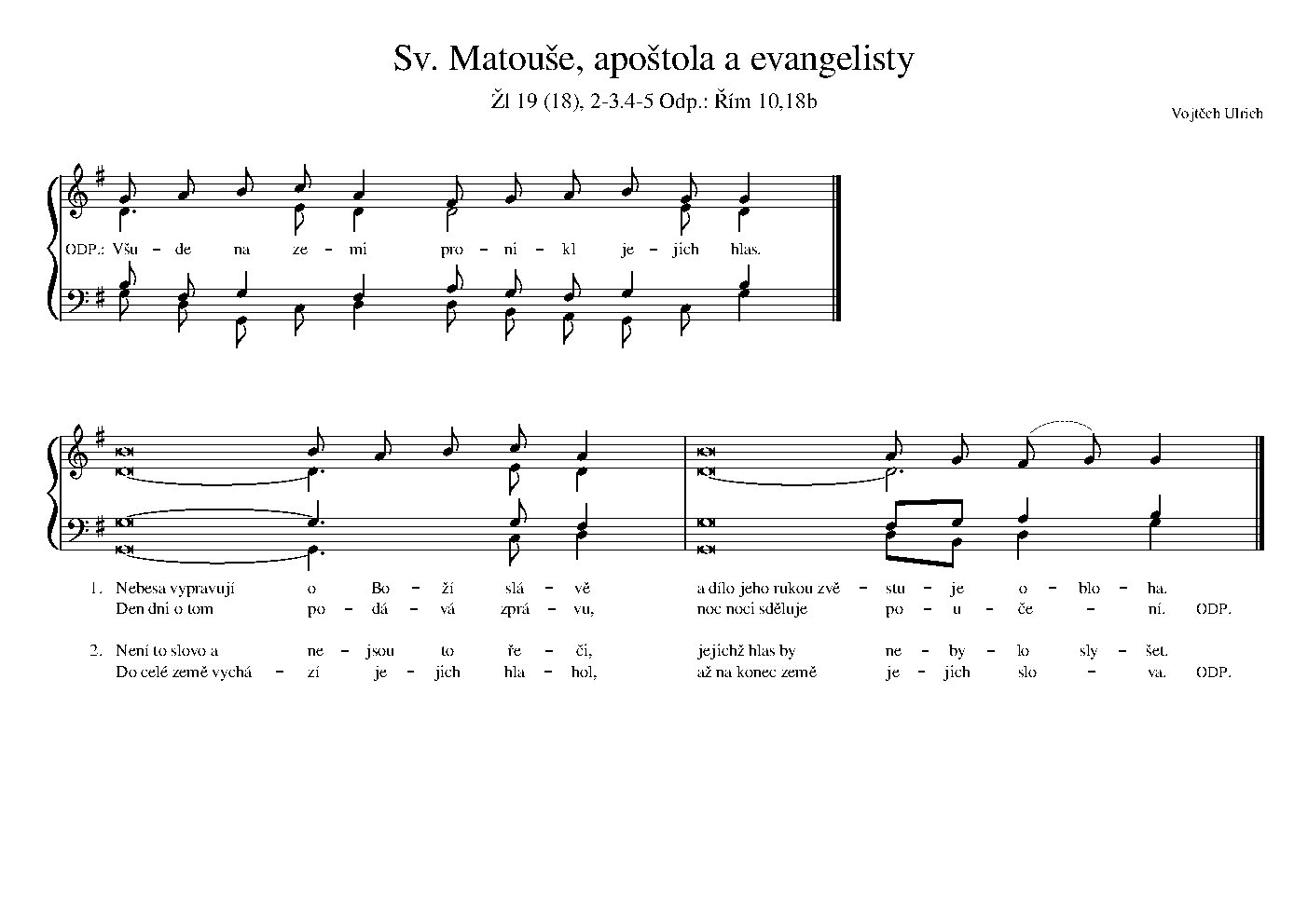 ABC - Sv. Matouše, apoštola a evangelisty