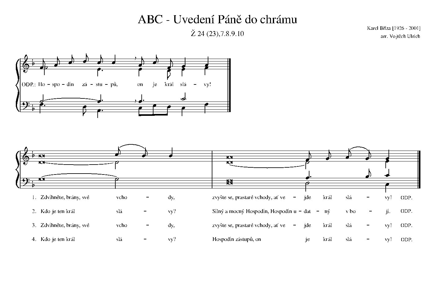ABC - Uvedení Páně do chrámu