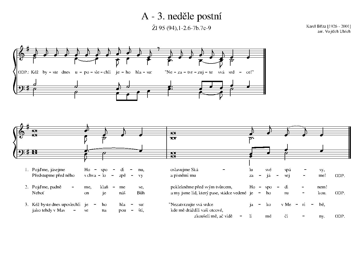 A - 3. neděle postní