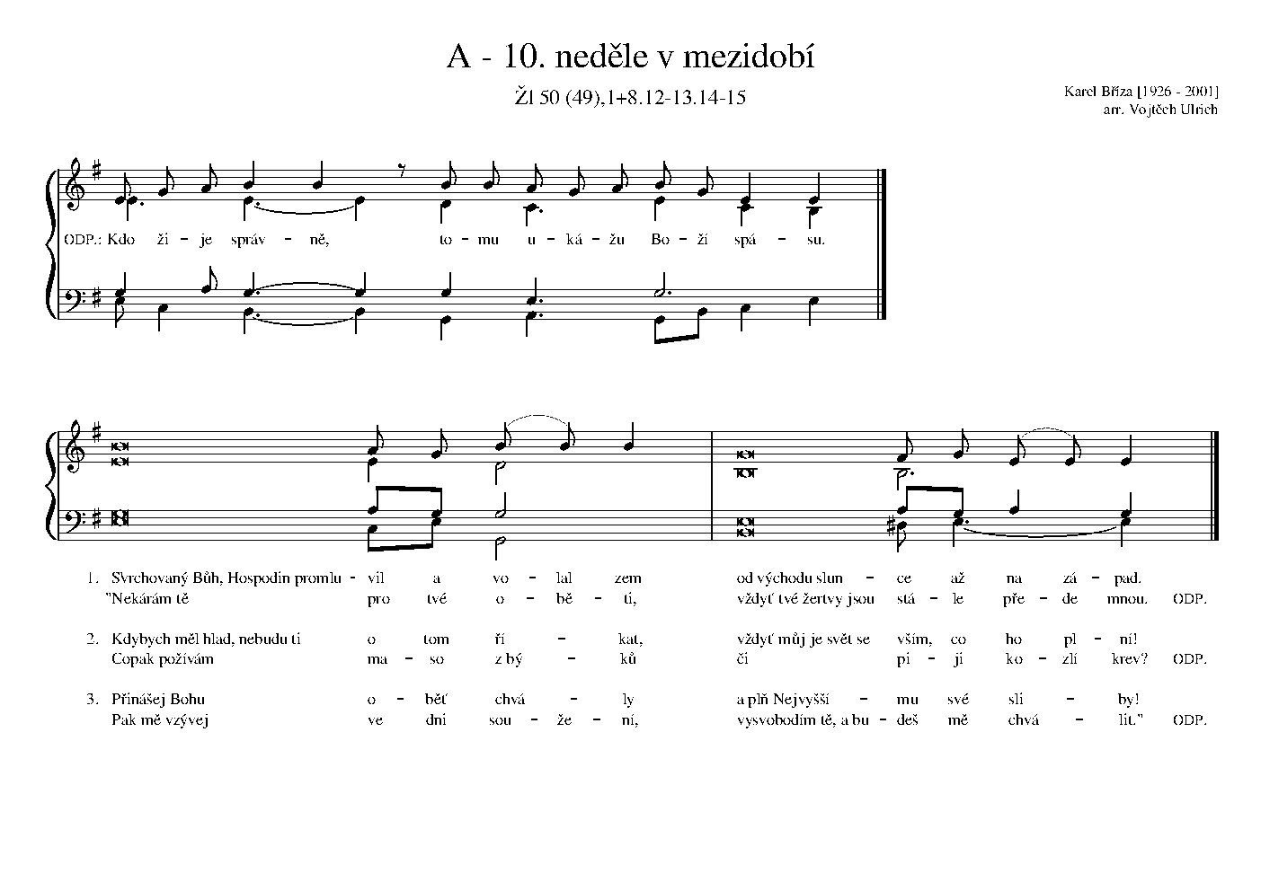 A - 10. neděle v mezidobí