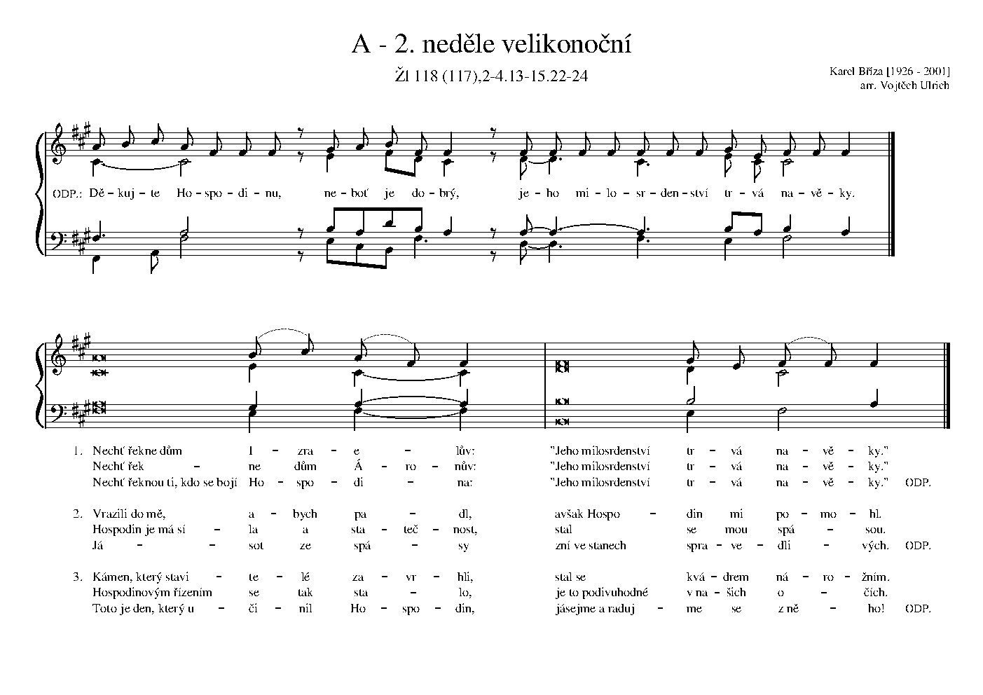 A - 2. neděle velikonoční