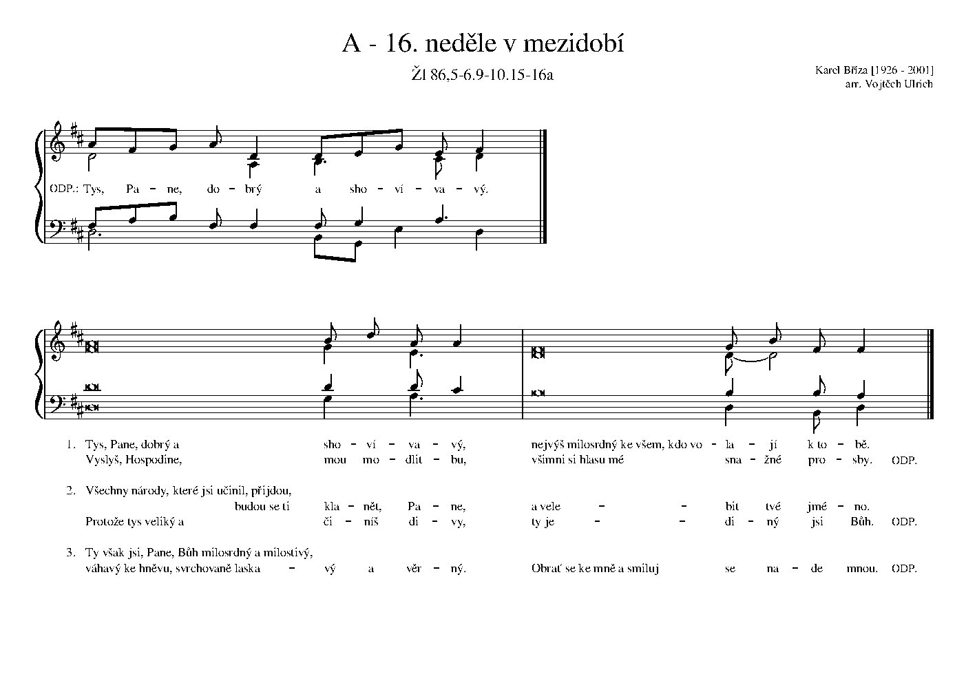 A - 16. neděle v mezidobí
