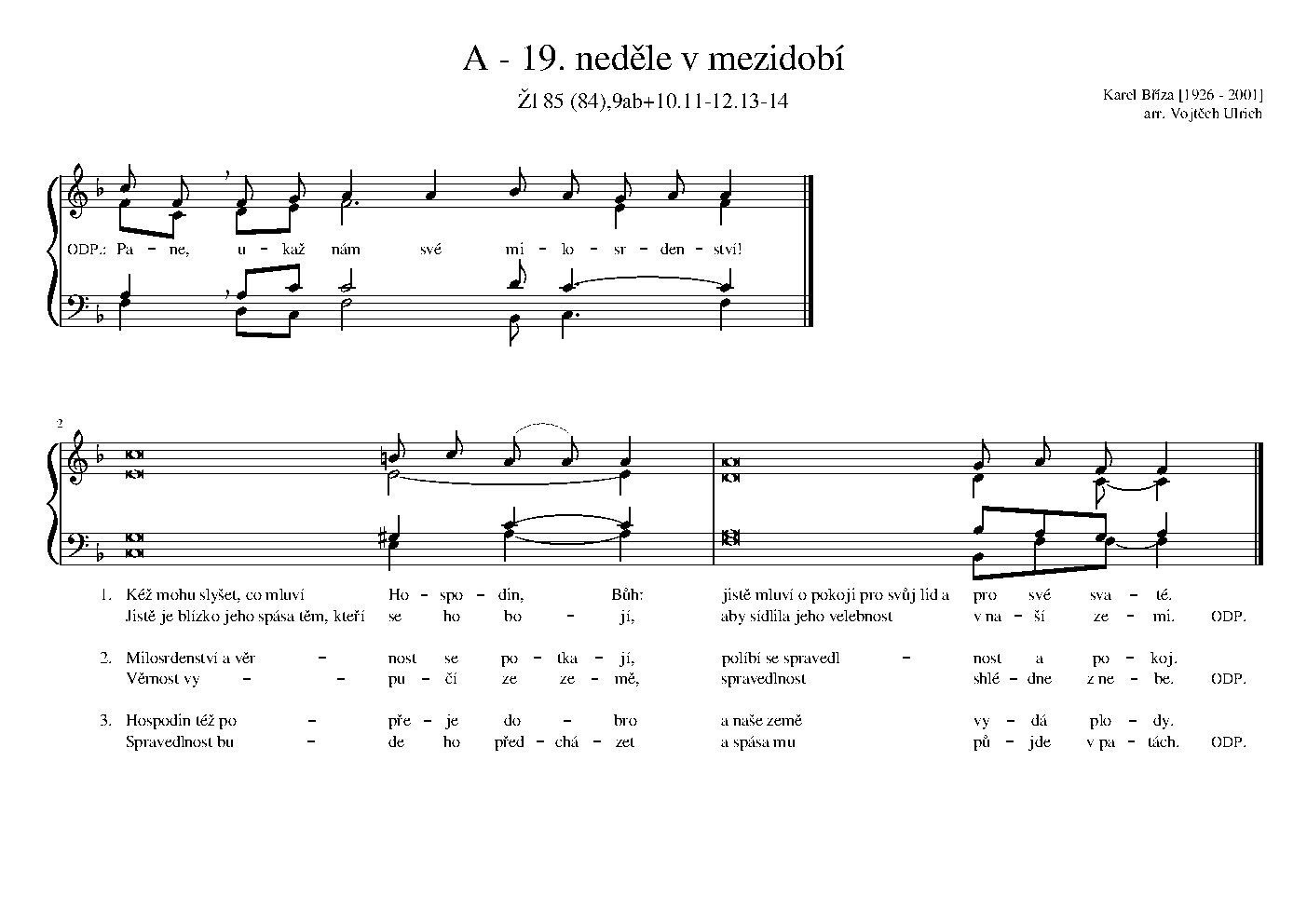 A - 19. neděle v mezidobí