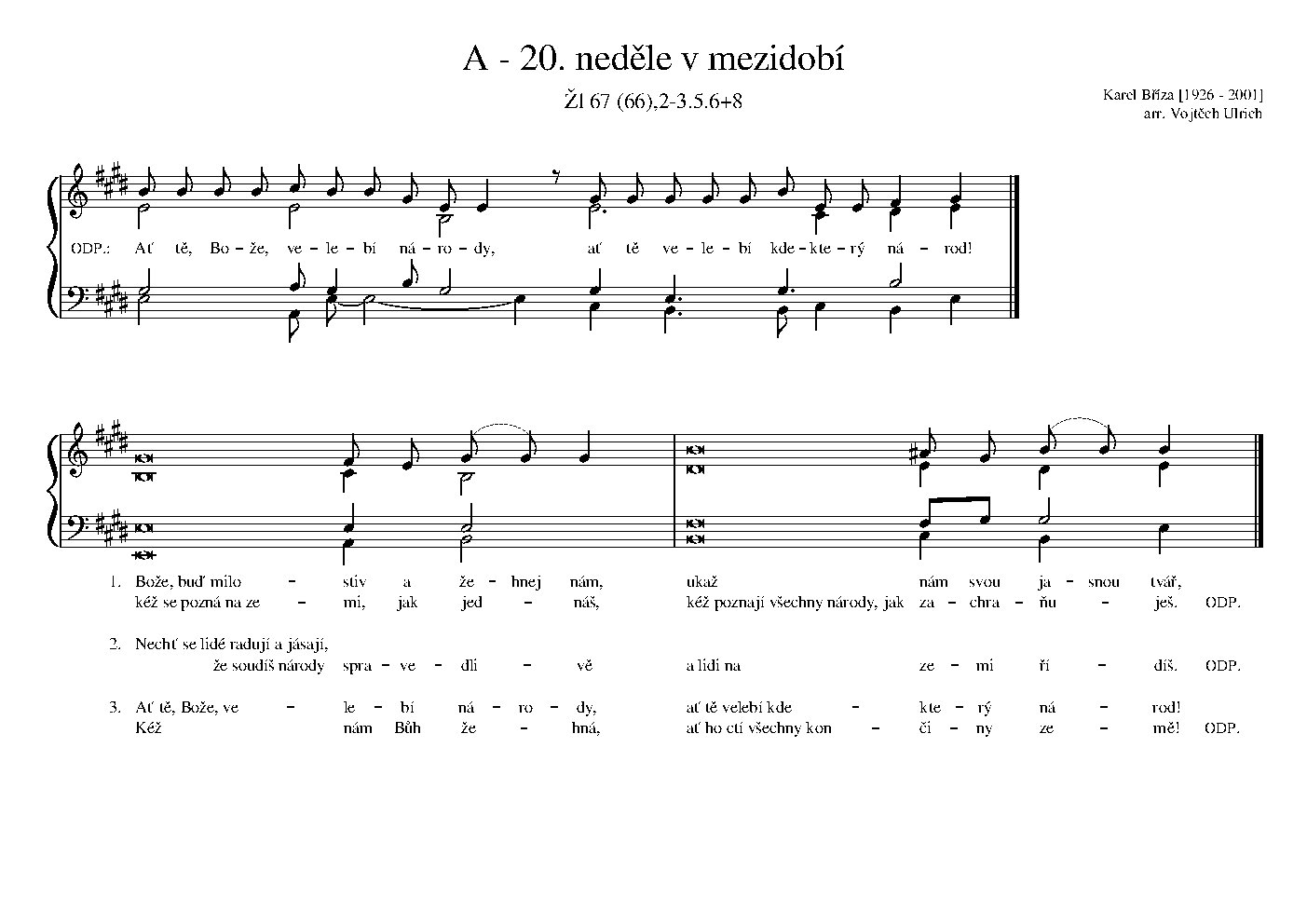 A - 20. neděle v mezidobí