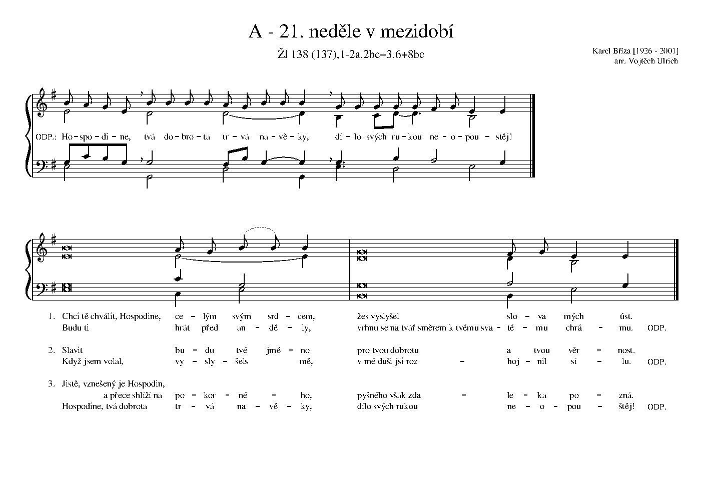 A - 21. neděle v mezidobí