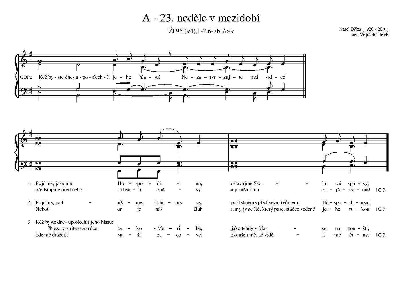 A - 23. neděle v mezidobí