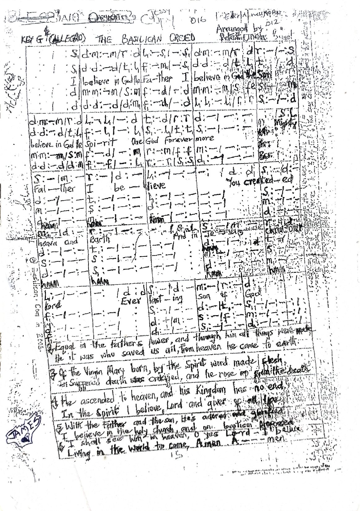 The Basilican Creed - Download Choir Script PDF