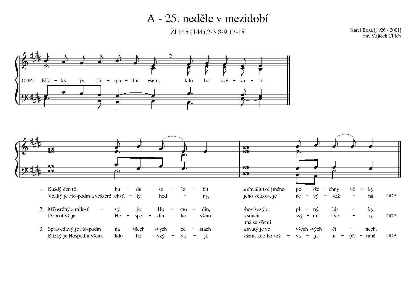 A - 25. neděle v mezidobí