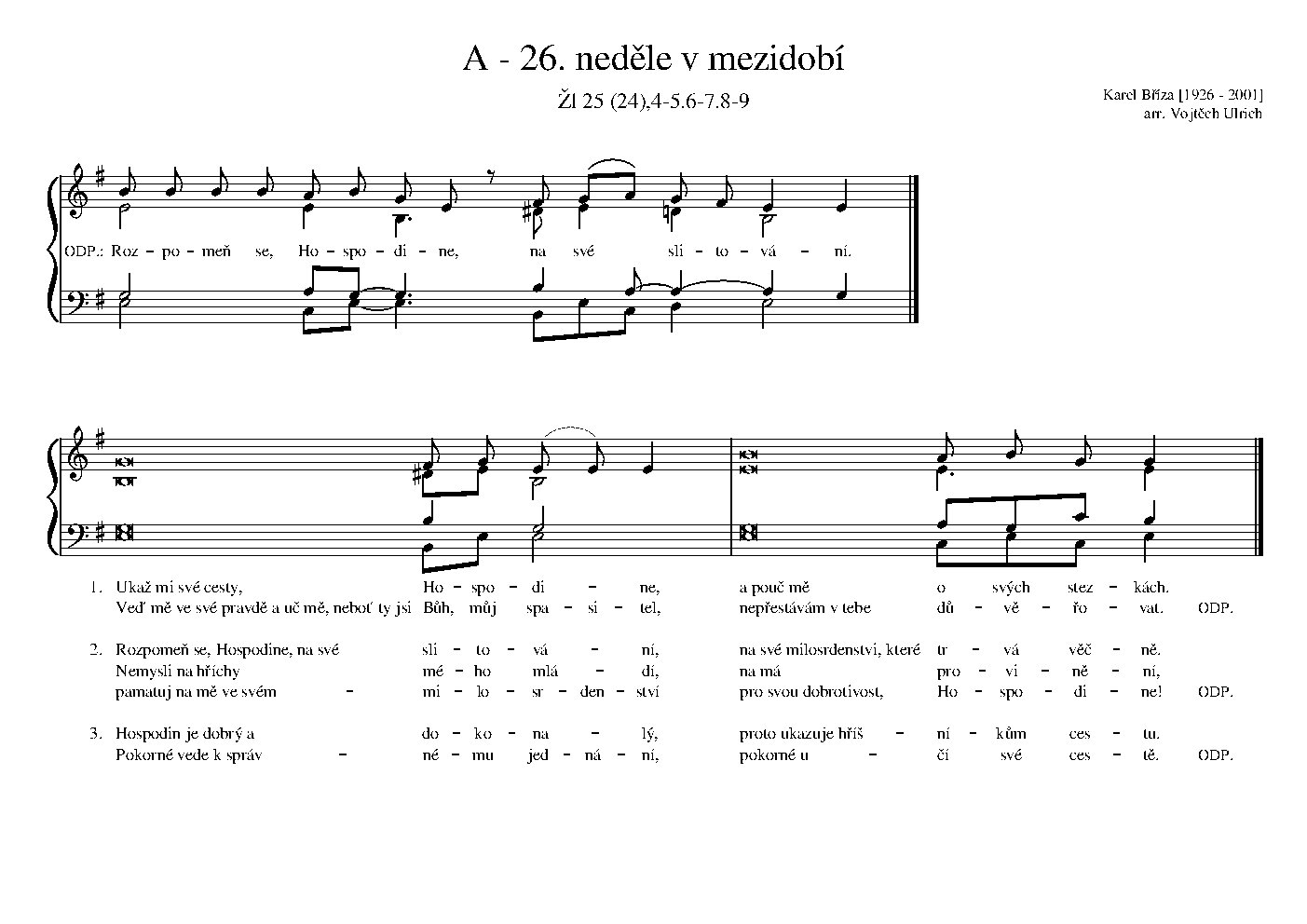 A - 26. neděle v mezidobí