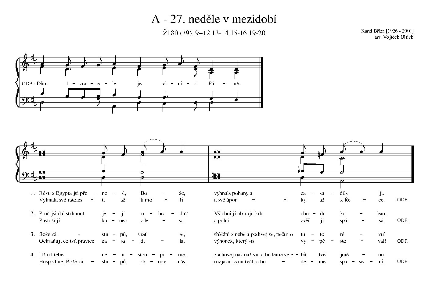 A - 27. neděle v mezidobí