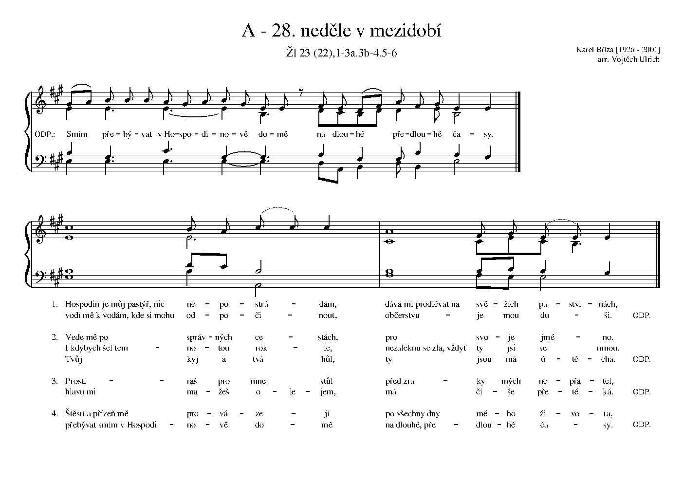 A - 28. neděle v mezidobí - Choir Script PDF Thumbnail