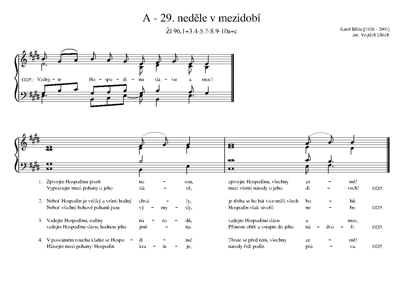 A - 29. neděle v mezidobí