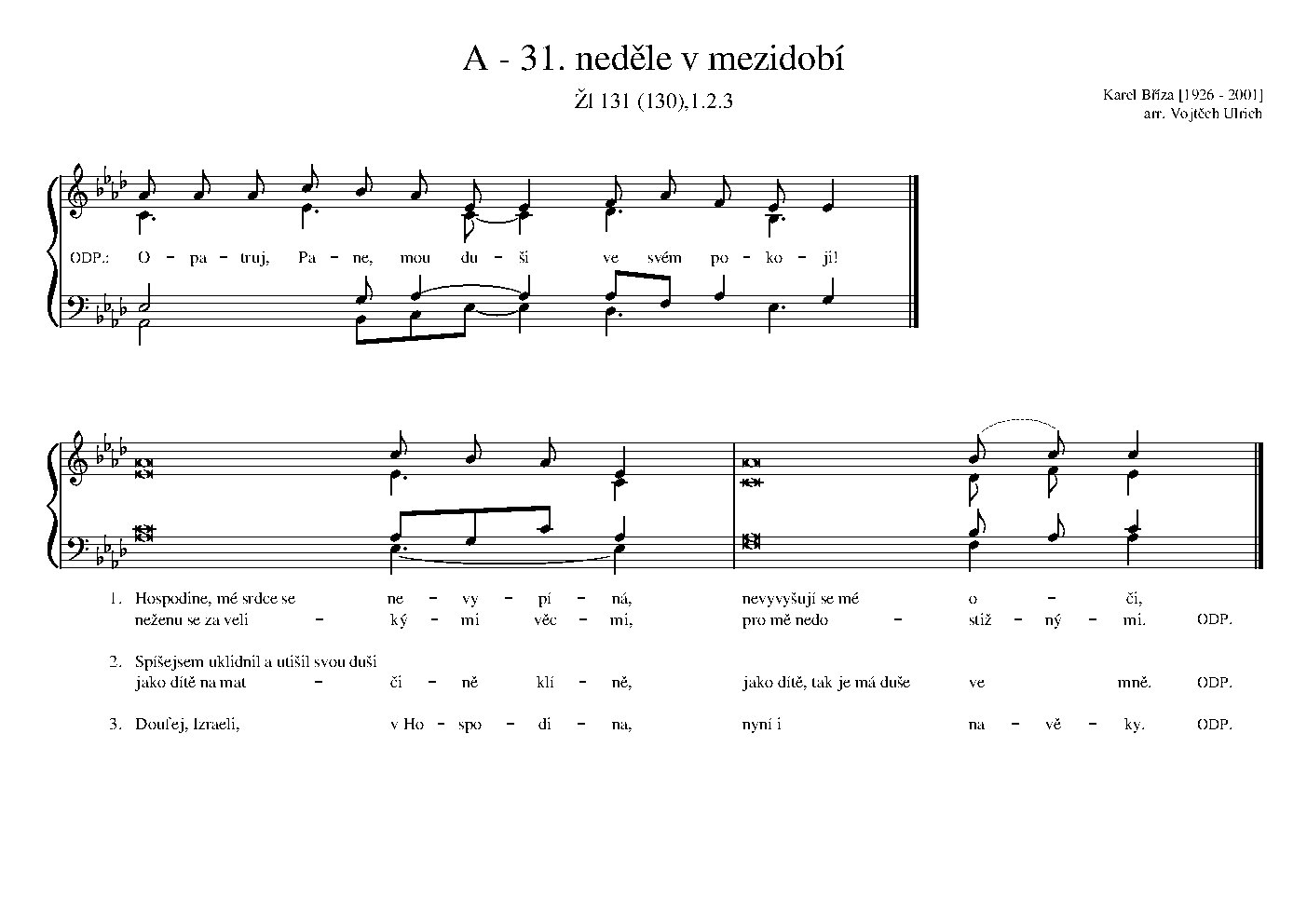 A - 31. neděle v mezidobí