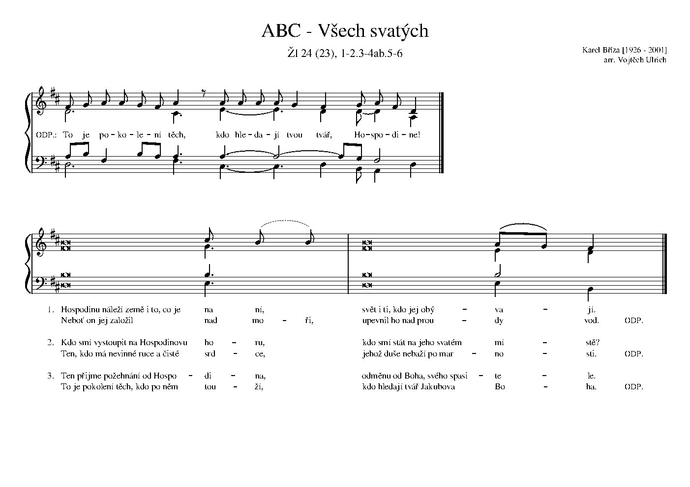 ABC - Všech svatých - Choir Script PDF Thumbnail