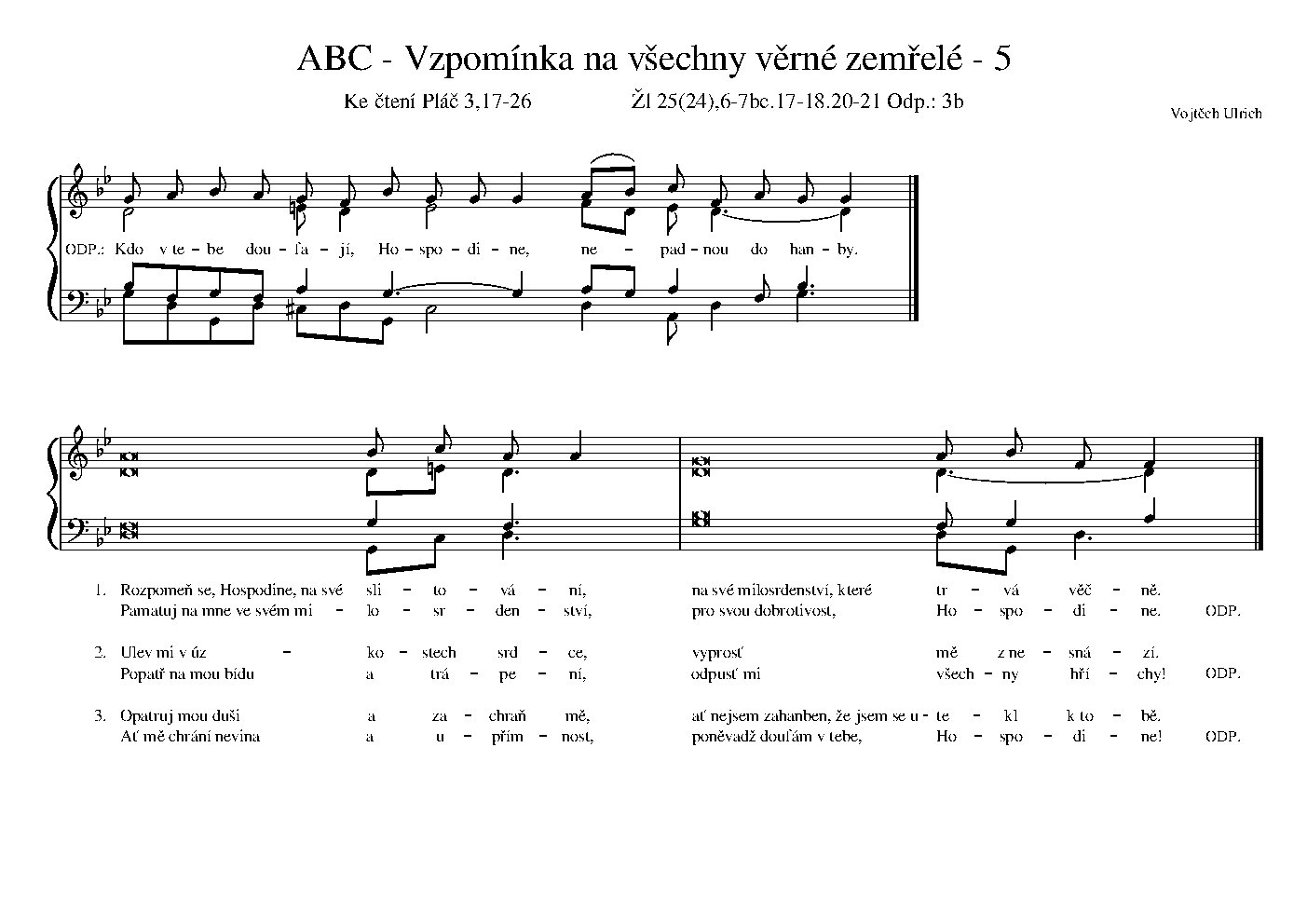 ABC - Vzpomínka na všechny věrné zemřelé - 5 - Choir Script PDF Thumbnail