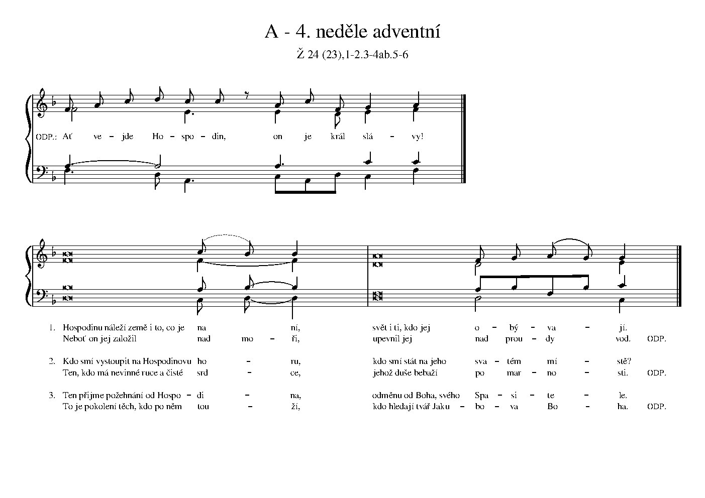 A - 4. neděle adventní