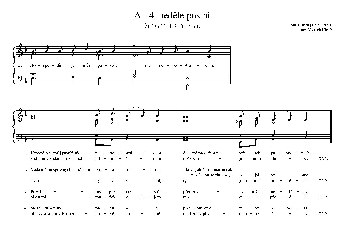 A - 4. neděle postní - Choir Script PDF Thumbnail