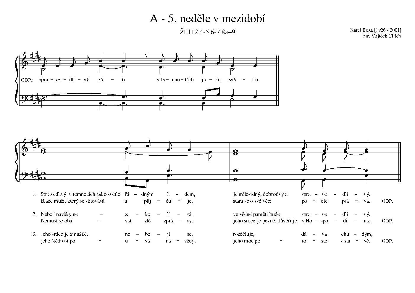 A - 5. neděle v mezidobí - Choir Script PDF Thumbnail