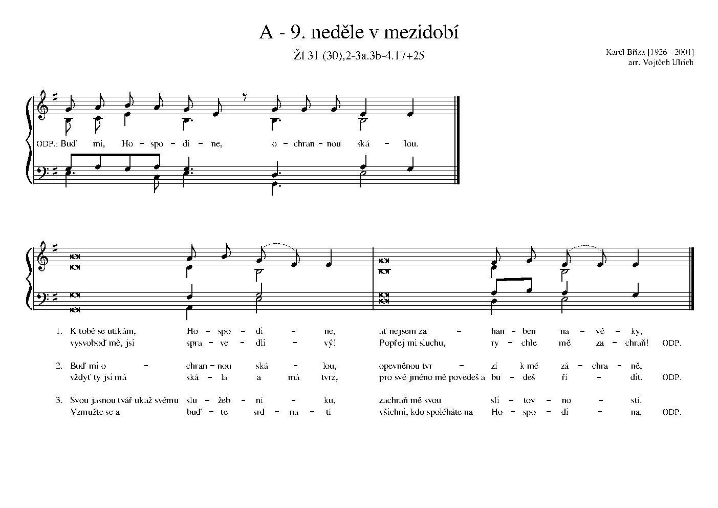 A - 9. neděle v mezidobí - Choir Script PDF Thumbnail