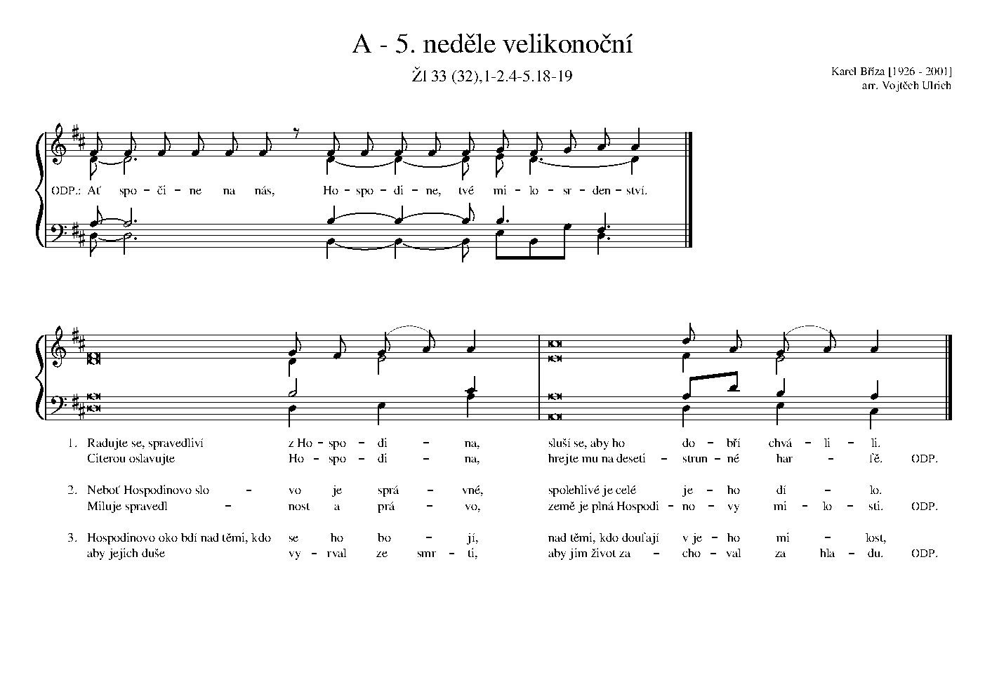 A - 5. neděle velikonoční