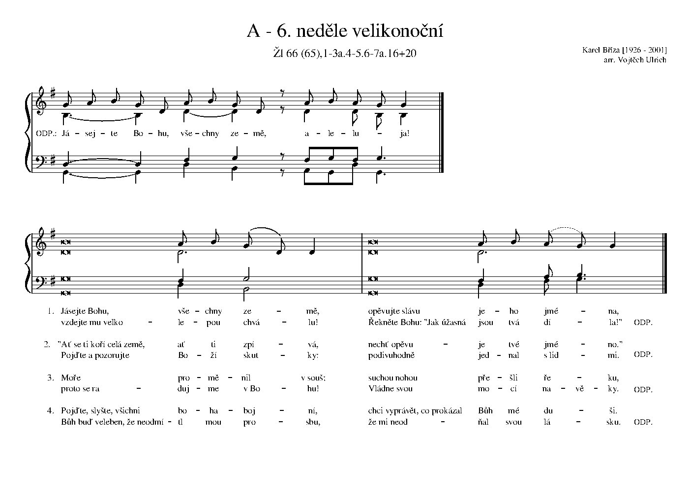 A - 6. neděle velikonoční - Choir Script PDF Thumbnail