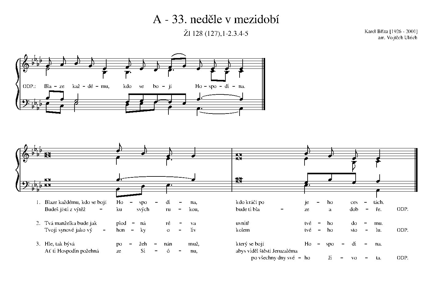 A - 33. neděle v mezidobí