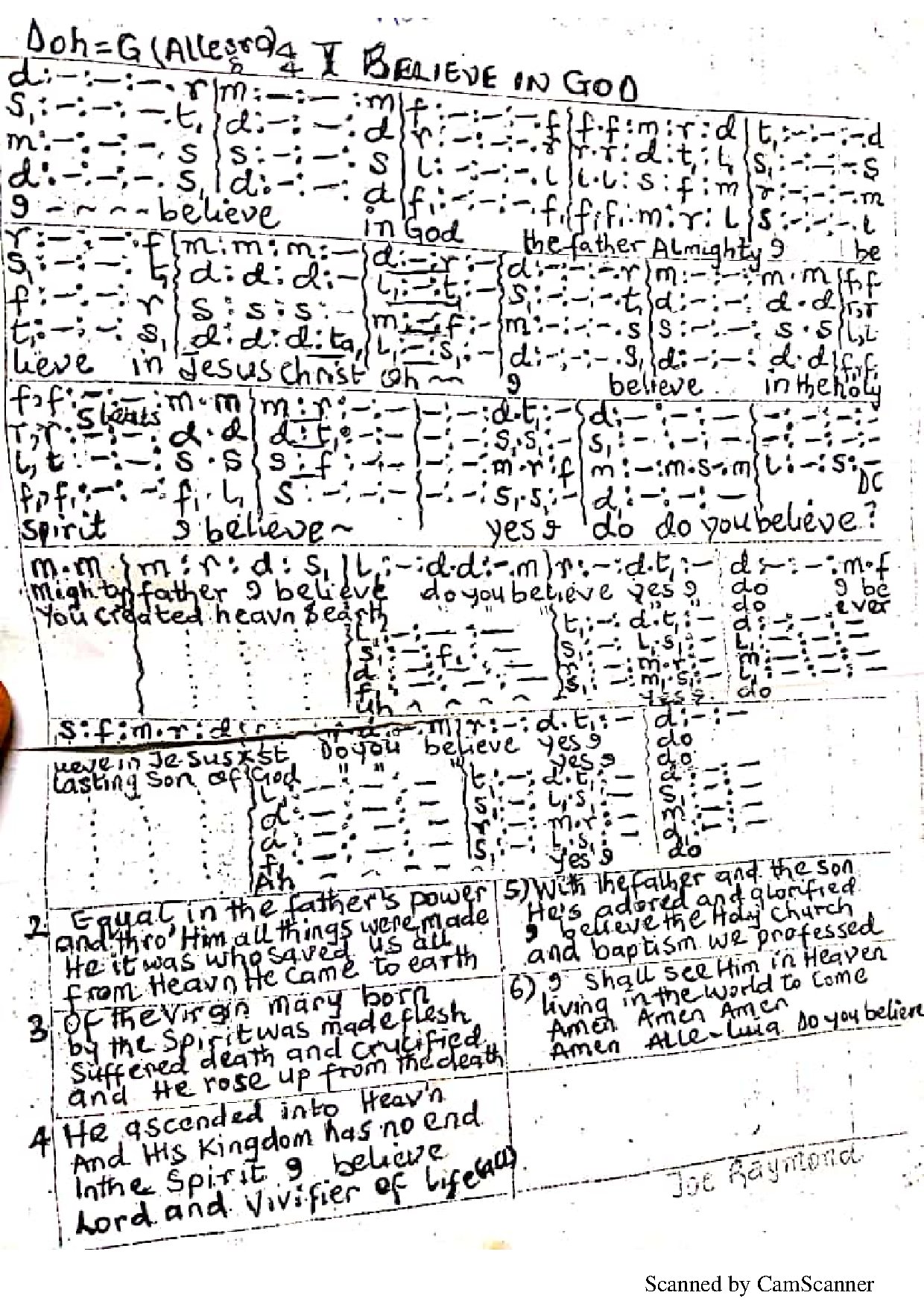 I Believe In God By Anozie Kelvin C - Download Choir Script PDF