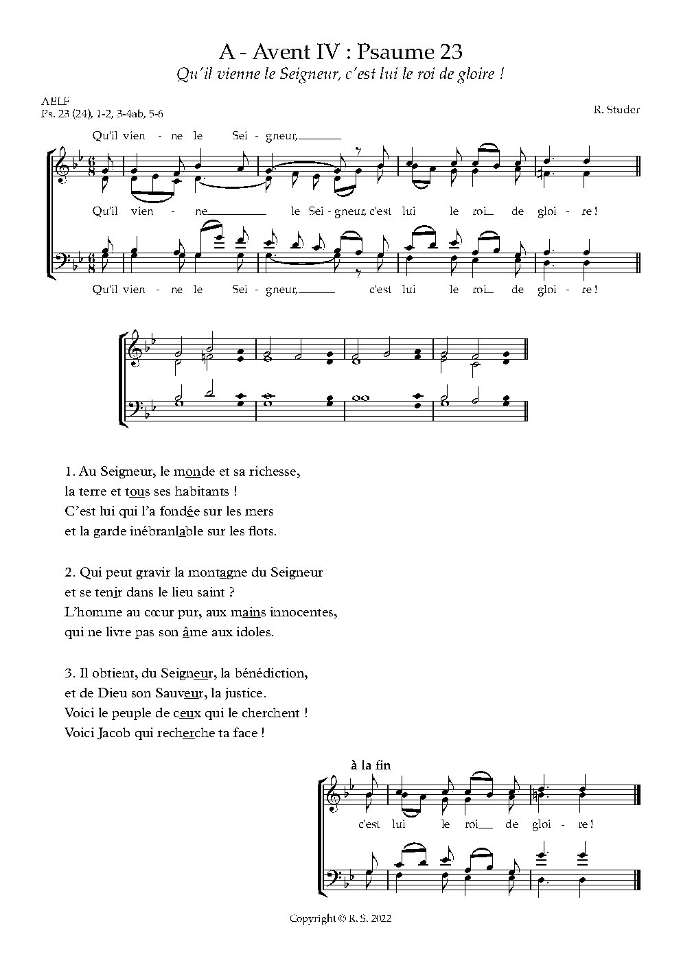A - Avent IV : Ps. 23