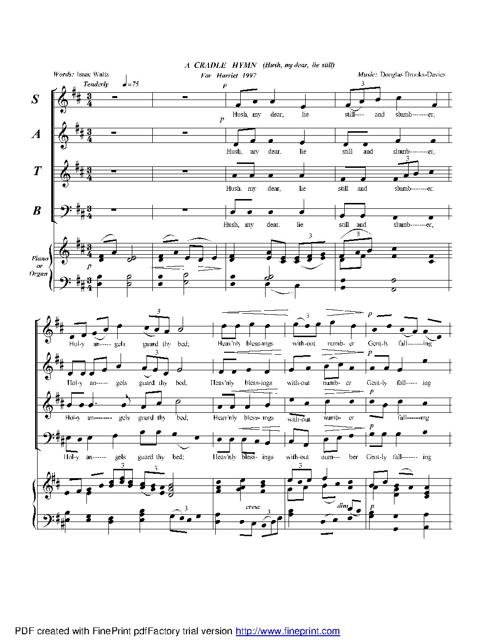 Cradle Hymn, A