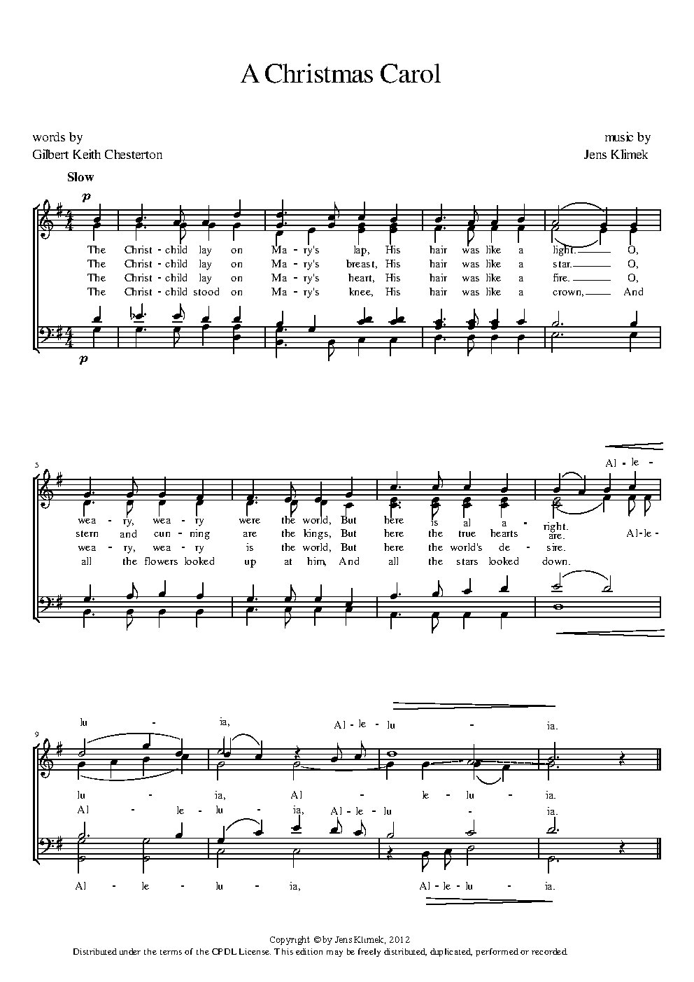 A Christmas Carol - Choir Script PDF Thumbnail