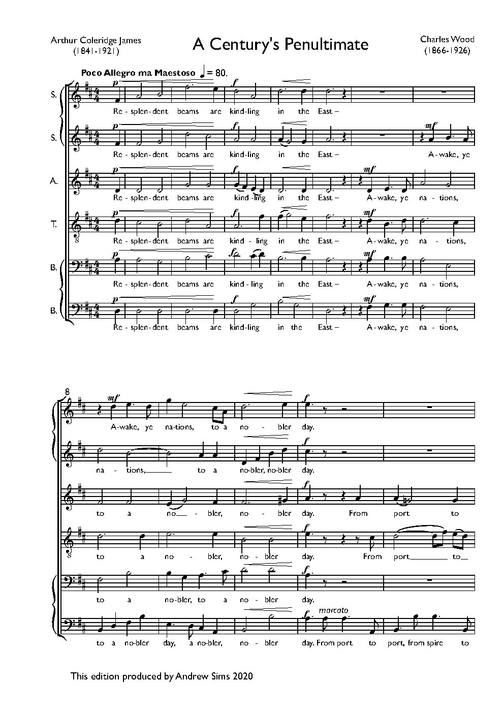 A Century's Penultimate - Choir Script PDF Thumbnail
