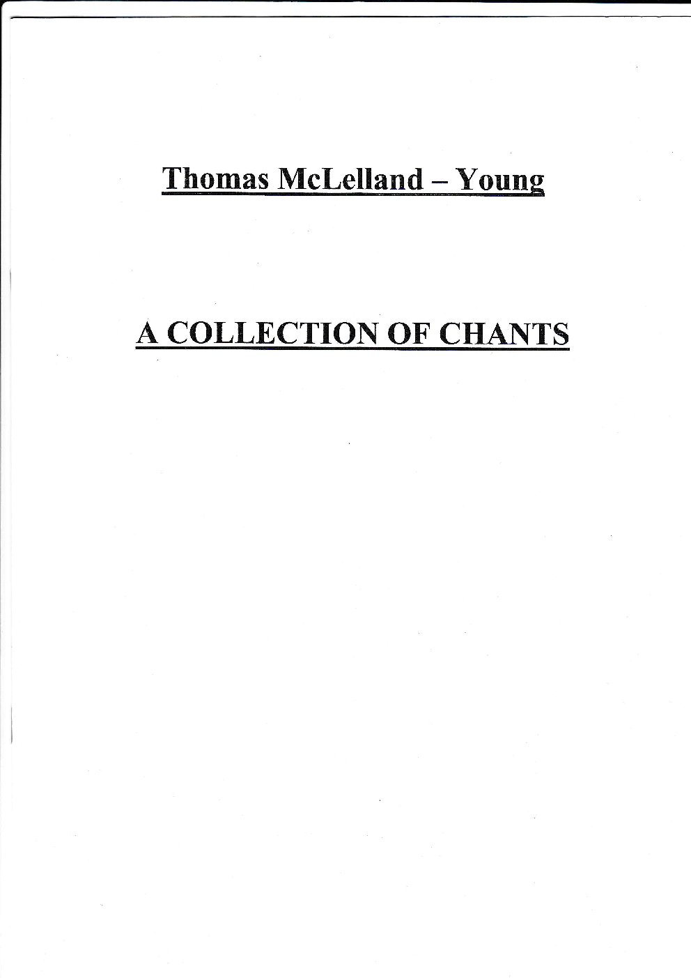 A Collection of Chants