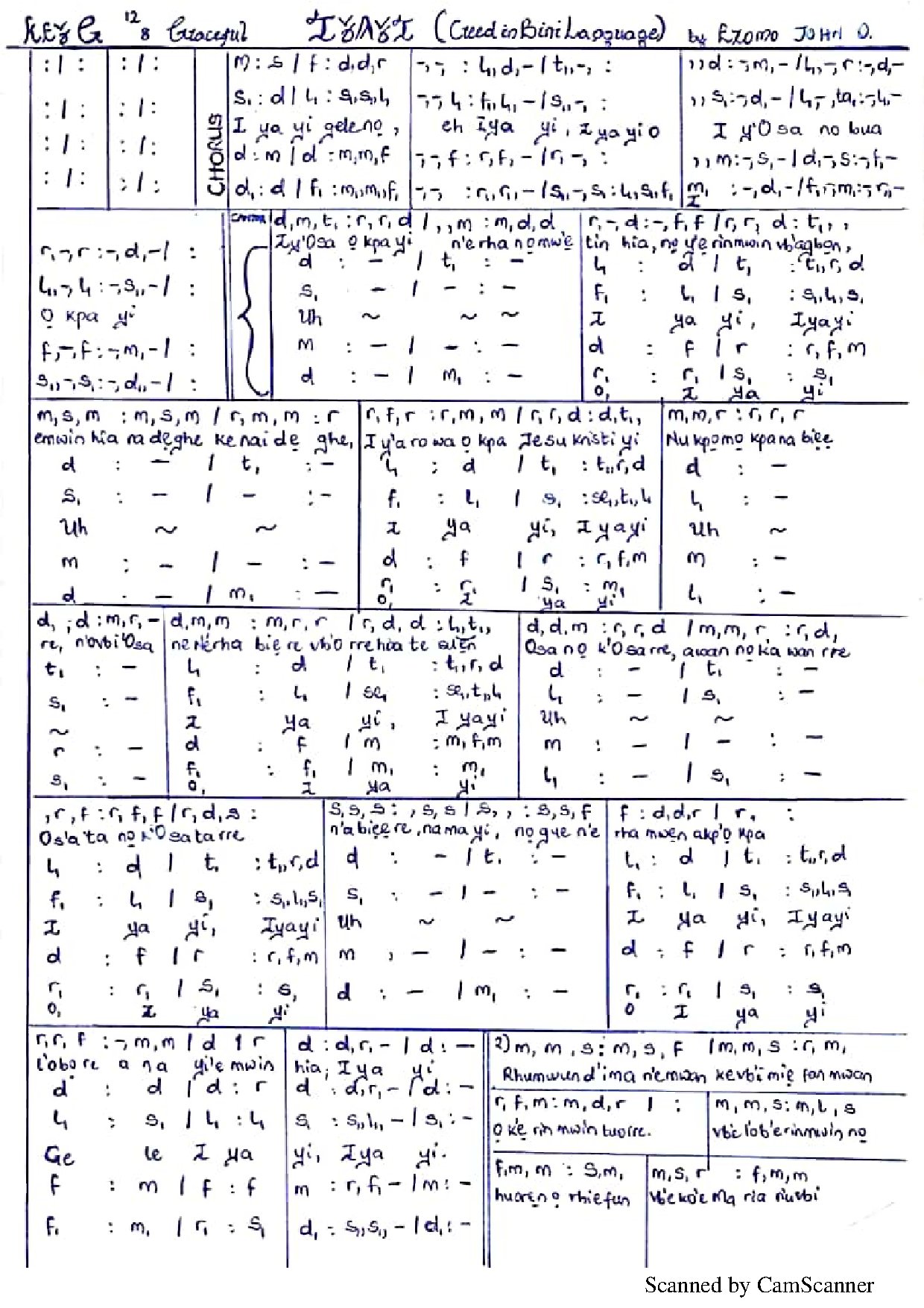 Iyayi Solfa - Download Choir Script PDF
