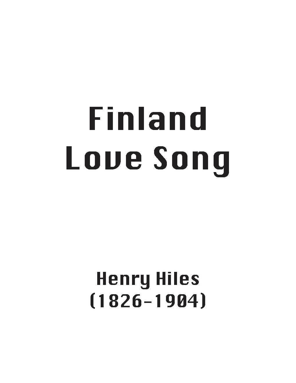 A Finland love song - Choir Script PDF Thumbnail