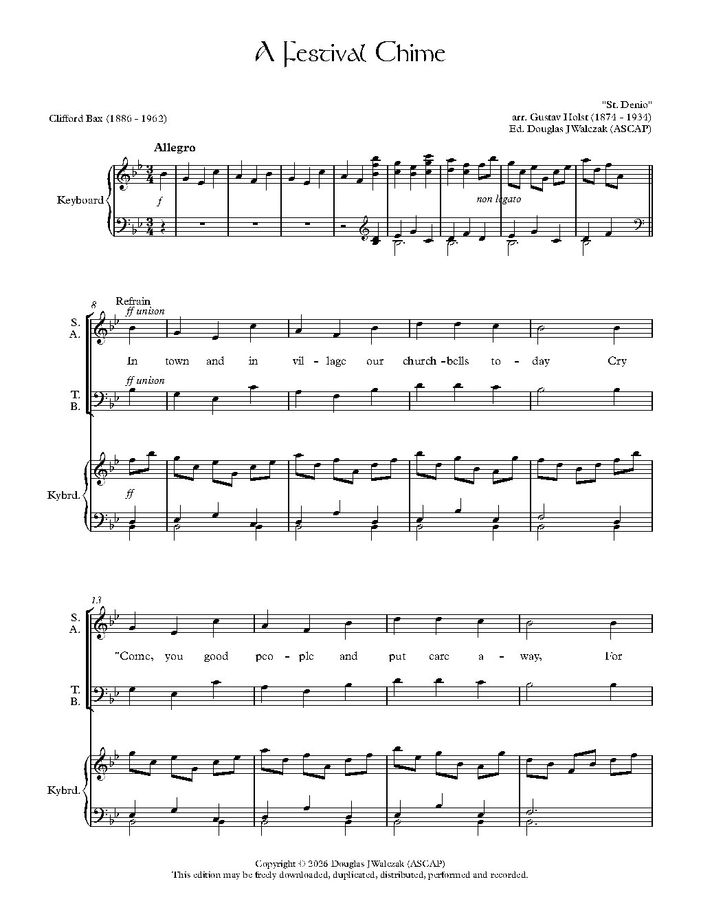 A Festival Chime - Choir Script PDF Thumbnail