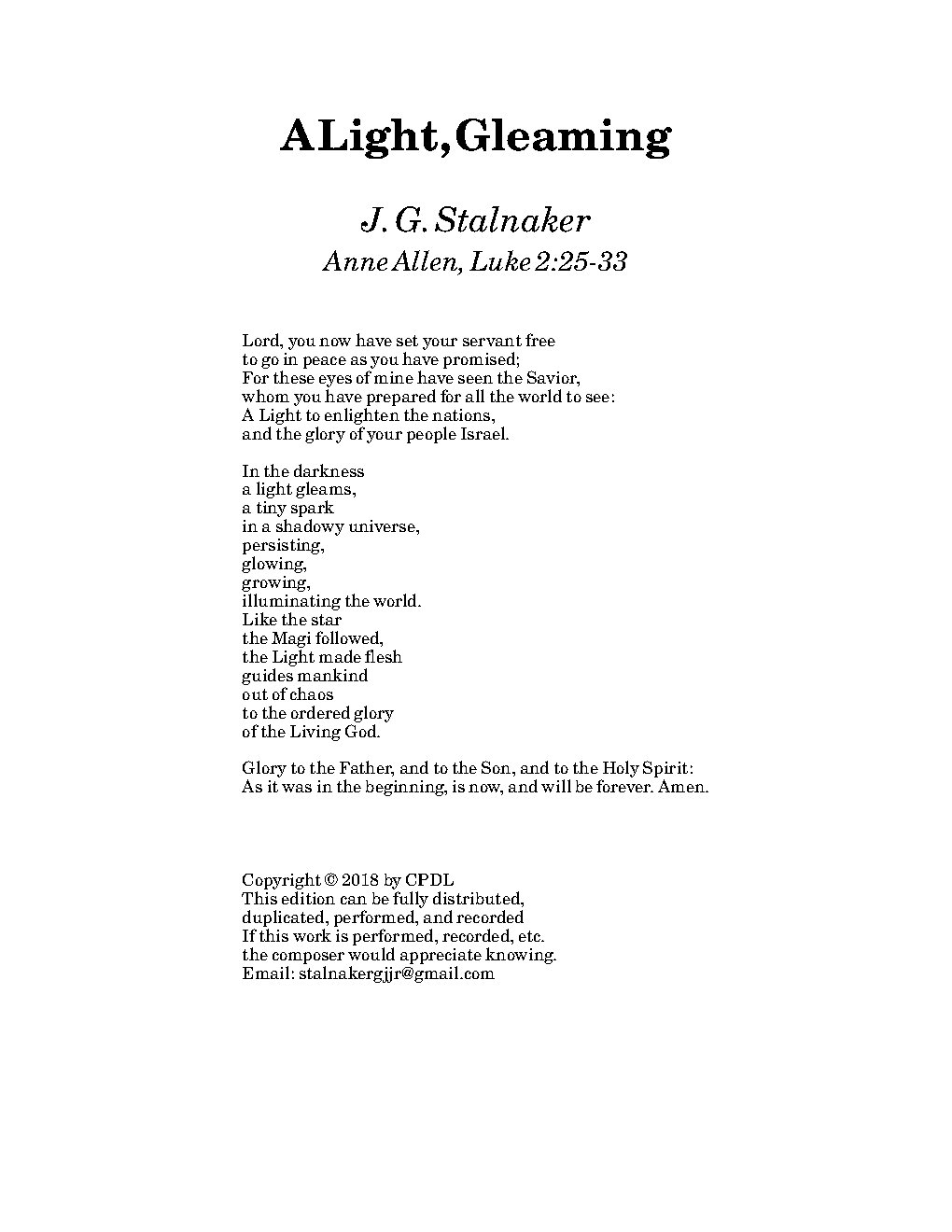 A Light, Gleaming